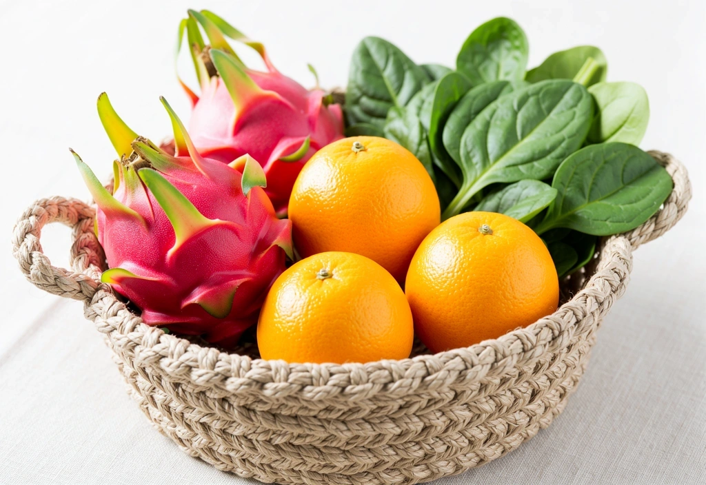 Fresh organic food basket